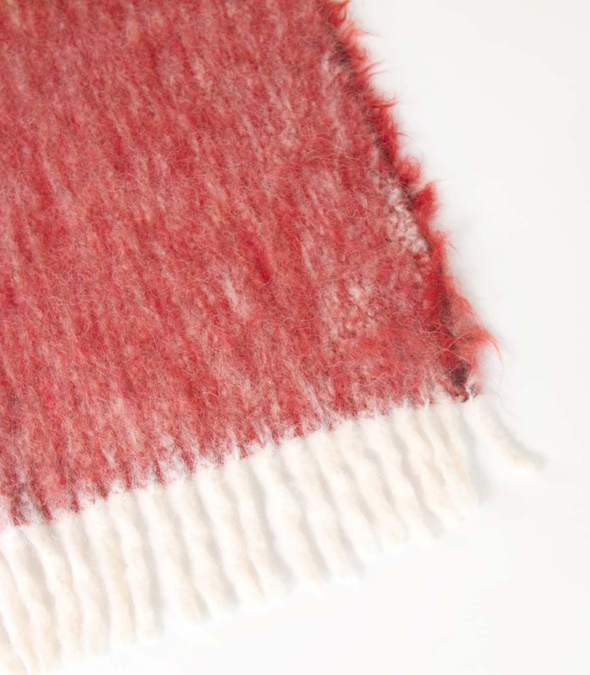 Backsattit Premium Burgundy Alpaca Wool Blanket