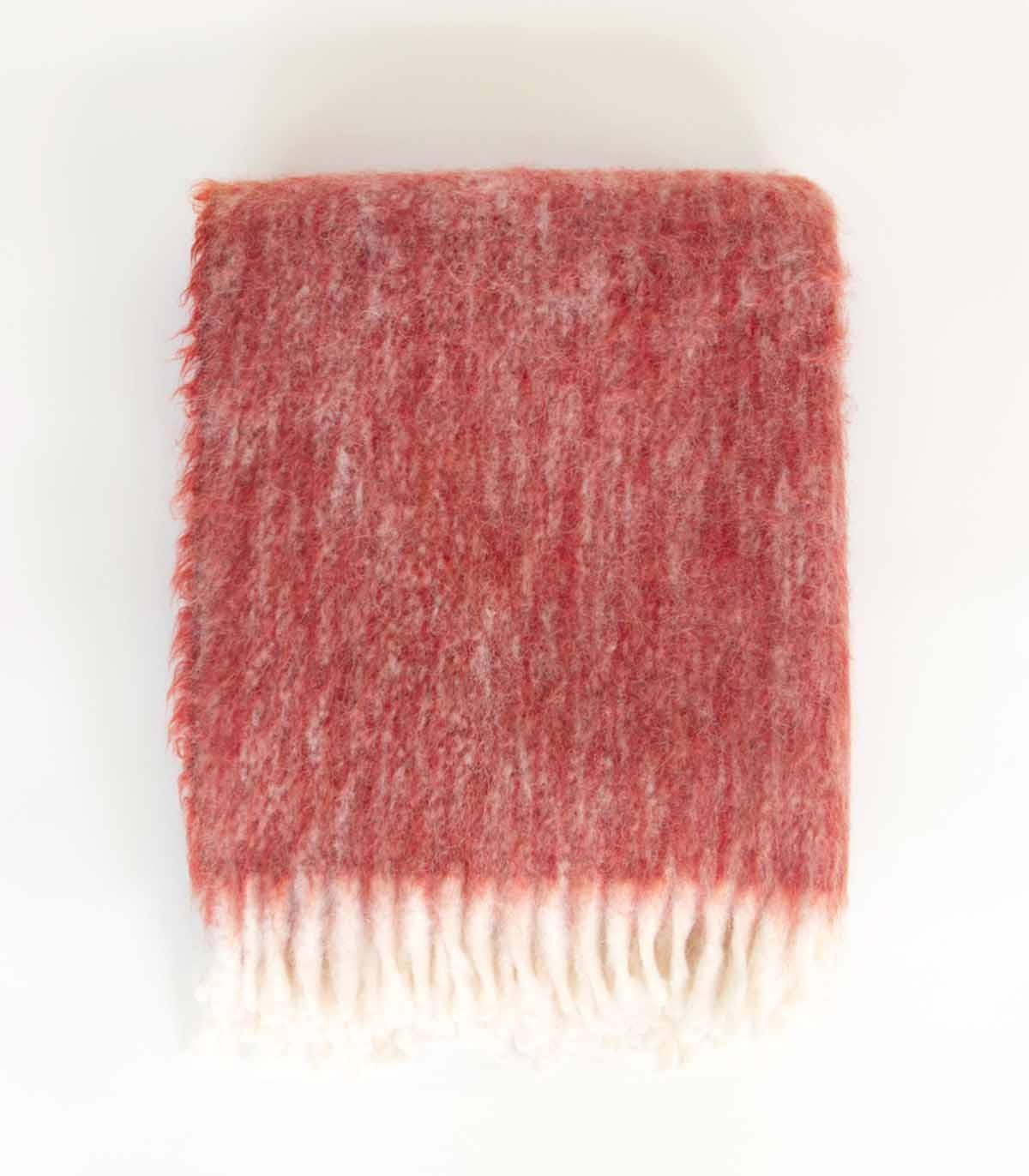 Backsattit Premium Burgundy Alpaca Wool Blanket