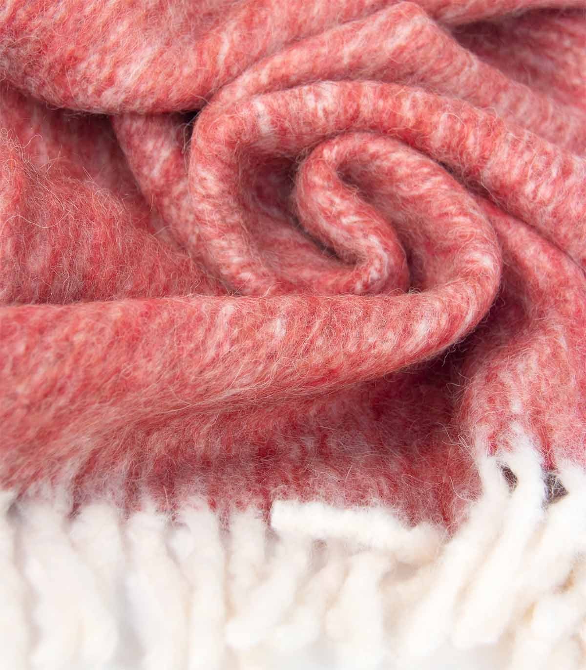 Backsattit Premium Burgundy Alpaca Wool Blanket