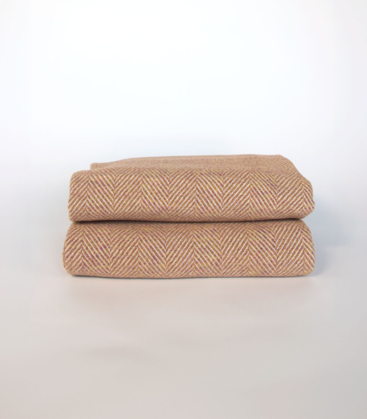 Backsattit Herringbone Camel Throw Blanket
