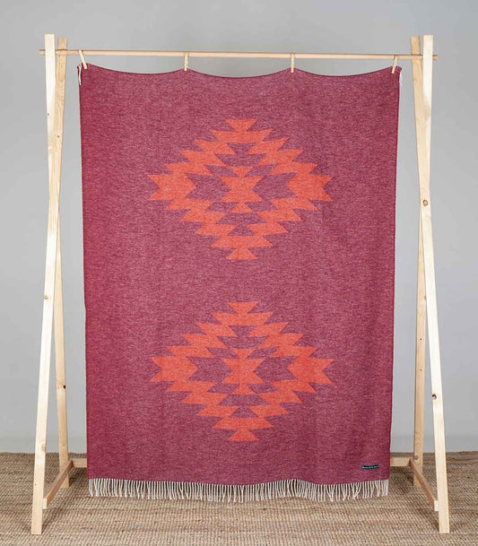 Backsattit Maya Purple Throw Blanket